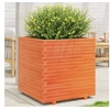 Image de Jardinière cire marron 70x70x72,5 cm bois de pin massif