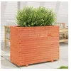 Image de Jardinière cire marron 90x40x72,5 cm bois de pin massif