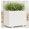 Image de Jardinière blanc 90x60x72,5 cm bois de pin massif, jardinière d'extérieur, bac à fleurs, bac à tomates, jardinière de 3282605