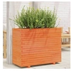 Image de Jardinière cire marron 90x40x72 cm bois de pin massif