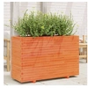 Image de Jardinière cire marron 110x40x72 cm bois de pin massif
