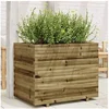 Image de Jardinière 90x60x72 cm bois de pin imprégné, jardinière d'extérieur, bac à fleurs, bac à tomates, jardinière de 3282648