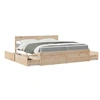 Image de Lit avec tiroirs et matelas 200x200 cm bois massif de pin, meuble de chambre à coucher, lit en bois, lit avec tiroir, 3281886