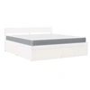 Image de Lit 205.5 x 185.5 x 78 cm en bois pour 2 personnes de couleur