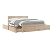 Image de Bed met lades en matras massief grenenhout 140x200 cm3281898