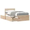 Image de Lit avec tiroirs et matelas 90x190 cm bois massif de pin, meuble de chambre à coucher, lit en bois, lit avec tiroir, 3281919