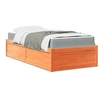 Image de Bed met matras massief grenenhout wasbruin 100x200 cm3281942