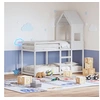 Image de Stapelbed met dak massief grenenhout wit 90x190 cm3282006