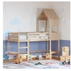 Image de Lit superposé avec échelle et toit sans matelas 90x190 cm 3282032