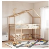 Image de Lit superposé et échelle et toit 90x190 cm bois de pin massif, lit intermédiaire, lit mezzanine avec échelle, lit 3282074