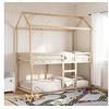 Image de Lit superposé avec toit 80x200 cm bois de pin massif, lit, cadre de lit, lit mezzanine, meuble de chambre, sommier, 3282121