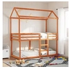 Image de Lit superposé avec toit cire marron 90x190cm bois massif de pin, lit, cadre de lit, lit mezzanine, meuble de chambre, 3282126