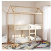 Image de Lit superposé avec toit 90x190 cm bois massif de pin, lit, cadre de lit, lit mezzanine, meuble de chambre, sommier, 3282127