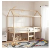 Image de Lit haut avec toit 80x200 cm bois de pin massif, lit, cadre de lit, lit mezzanine, meuble de chambre à coucher, 3282135