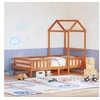 Image de Bedframe met huisje massief grenenhout wasbruin 90x200 cm3282161