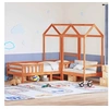 Image de Kinderbed met huisje massief grenenhout wasbruin 80x200 cm3282179