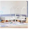 Image de Kinderbed met dak massief grenenhout wit 75x190 cm3282184