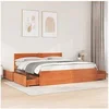 Image de Bedframe zonder matras massief grenenhout wasbruin 180x200 cm3282341