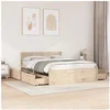 Image de Cadre de lit sans matelas 160x200 cm bois massif de pin