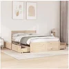 Image de Cadre de lit sans matelas 140x190 cm bois de pin massif
