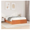 Image de Cadre de lit cire marron 160x200 cm bois de pin massif, meuble de chambre à coucher, sommier, lit en bois, lit, lit 3282371