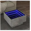 Image de Table basse avec LED gris béton 50x50x30 cm bois d ingénierie