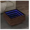 Image de Table basse avec LED chêne marron 50x50x30 cm bois d ingénierie