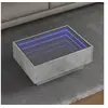 Image de Table basse avec LED gris béton 70x50x30 cm bois d'ingénierie, table d'appoint, table de salon, table latérale, bout 847514