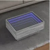 Image de Table basse avec LED sonoma gris 70x50x30 cm bois d ingénierie