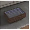 Image de Table basse avec LED chêne marron 70x50x30 cm bois d ingénierie
