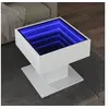 Image de Table basse avec LED blanc 50x50x45 cm bois d'ingénierie 847525