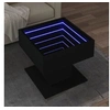 Image de Table basse avec LED noir 50x50x45 cm bois d'ingénierie 847526