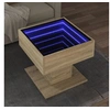 Image de Table basse avec LED chêne sonoma 50x50x45 cm bois d'ingénierie 847527