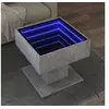 Image de Table basse avec LED gris béton 50x50x45 cm bois d'ingénierie 847528