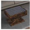 Image de Table basse avec LED chêne fumé 70x50x45 cm bois d ingénierie