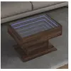 Image de Table basse avec LED chêne marron 70x50x45 cm bois d ingénierie