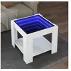 Image de Table basse avec LED blanc 53x53x45 cm bois d'ingénierie, table d'appoint, table de salon, table latérale, bout de 847539