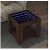 Image de Table basse avec LED chêne marron 53x53x45 cm bois d ingénierie