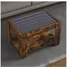 Image de Table basse avec LED chêne fumé 73x53x45 cm bois d ingénierie