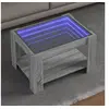 Image de Table basse avec LED sonoma gris 73x53x45 cm bois d ingénierie