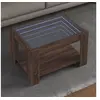 Image de Table basse avec LED chêne marron 73x53x45 cm bois d ingénierie