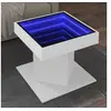 Image de Table basse avec LED blanc 50x50x45 cm bois d'ingénierie, table d'appoint, table de salon, table latérale, bout de 847560