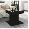 Image de Table basse avec LED noir 50x50x45 cm bois d'ingénierie, table d'appoint, table de salon, table latérale, bout de 847561