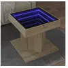 Image de Table basse avec LED chêne sonoma 50x50x45 cm bois d'ingénierie, table d'appoint, table de salon, table latérale, 847562