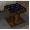 Image de Table basse avec LED chêne fumé 50x50x45 cm bois d'ingénierie, table d'appoint, table de salon, table latérale, bout 847564