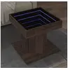 Image de Table basse avec LED chêne marron 50x50x45 cm bois d'ingénierie, table d'appoint, table de salon, table latérale, 847566