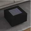 Image de Table basse avec LED noir 60x60x40 cm bois d ingénierie