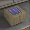 Image de Table basse avec LED chêne sonoma 60x60x40 cm bois d'ingénierie 847569