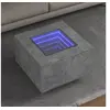 Image de Table basse avec LED gris béton 60x60x40 cm bois d ingénierie