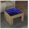 Image de Table basse avec LED infini chêne sonoma 50x50x30 cm, table d'appoint, table de salon, table latérale, bout de 847604